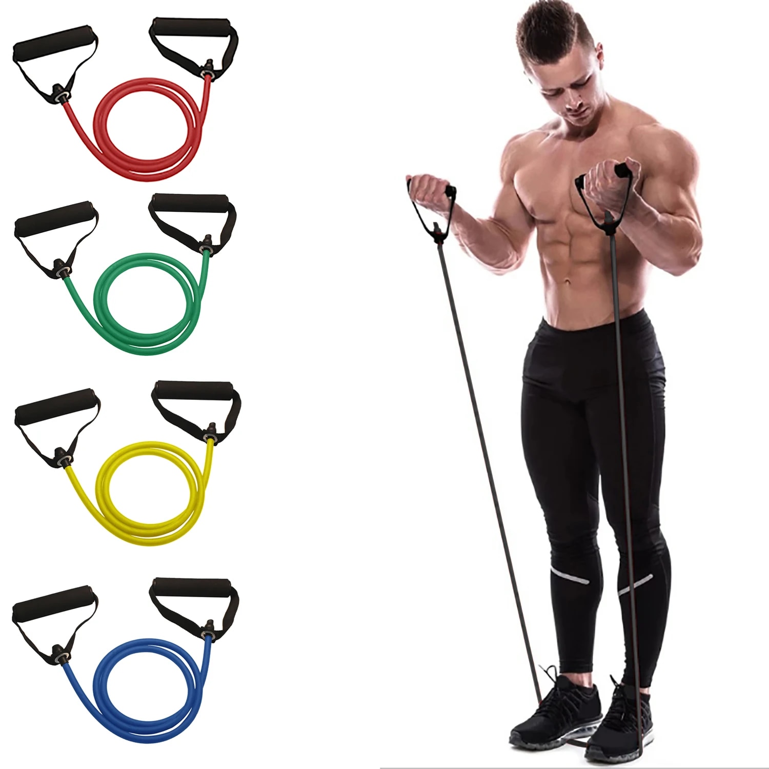 Sports Equipment Club - Taśmy oporowe z uchwytami, taśmy do